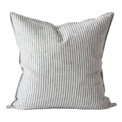 Washed linen kuddfodral 50x50 cm, Grey-white
