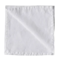 Washed linen tygservett 45x45 cm, Bleached white