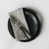 Washed linen tygservett 45x45 cm, Grey-white