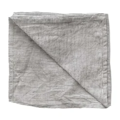 Washed linen tygservett 45x45 cm, Pinstripe