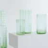 Waves 02 vas 28 cm, Green-clear