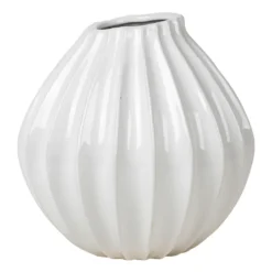Wide vas ivory, 25 cm