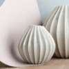Wide vas ivory, 15 cm