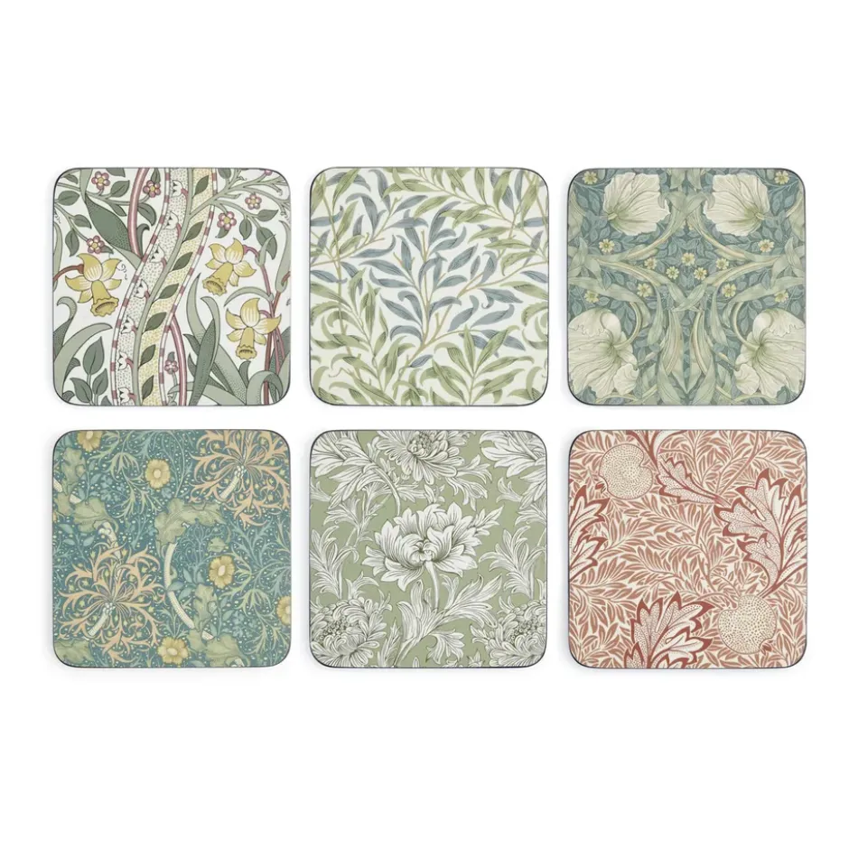William Morris glasunderlägg 6-pack, Mix & Match