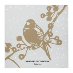 Winter Bird L julhänge, Guld