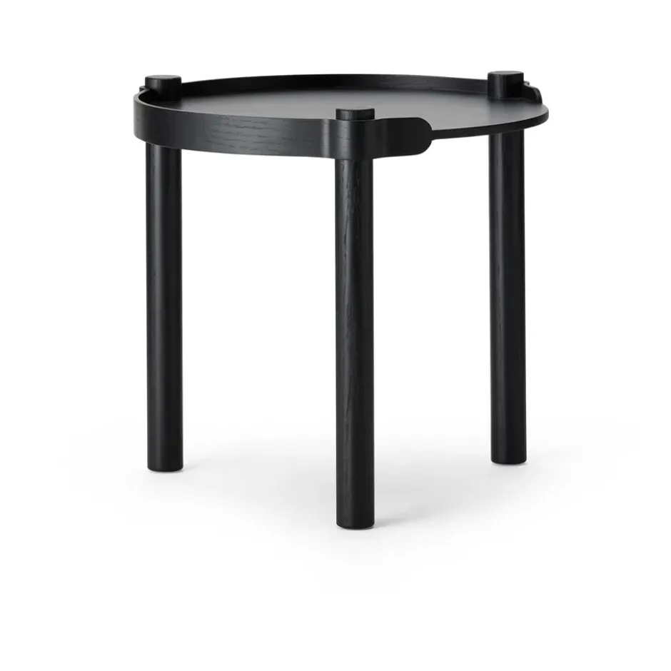 Woody bord Ø45 cm, Black stained oak
