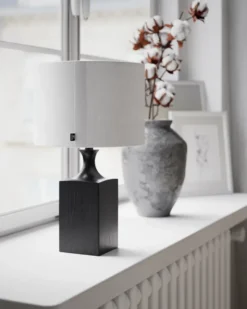 Woody bordslampa 41 cm, Svart-vit