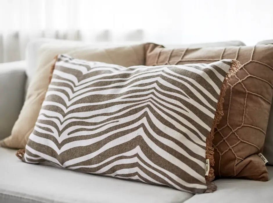 Zebra kudde 40x60 cm, Simply taupe (beige)